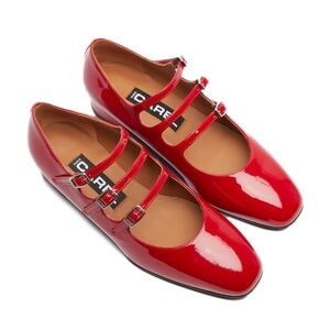 Carel red Ariana ballerinas Mary Janes 36 like new condition